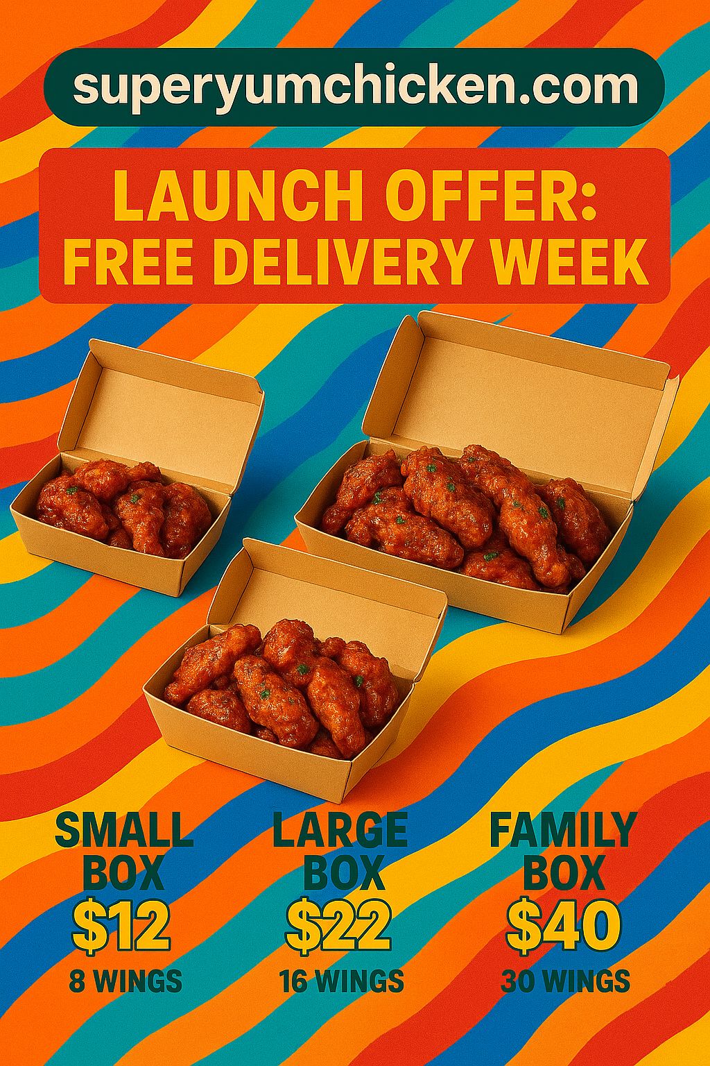 Super Yum Chicken wings box